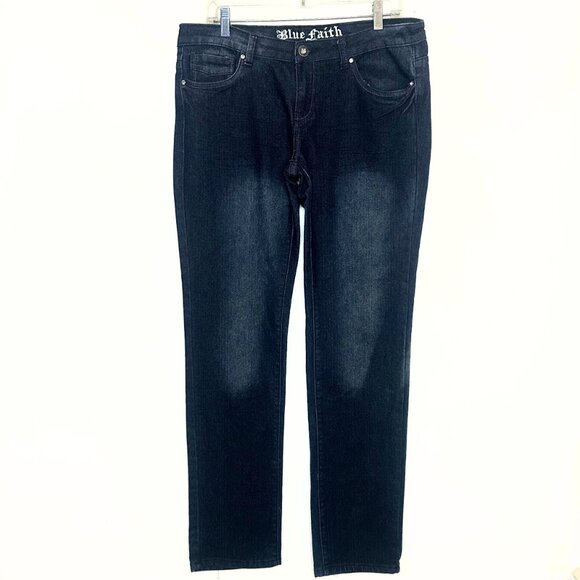 Vintage "Blue Faith” dark denim jeans, size 13 Stretch for a perfect fit - Picture 4 of 4